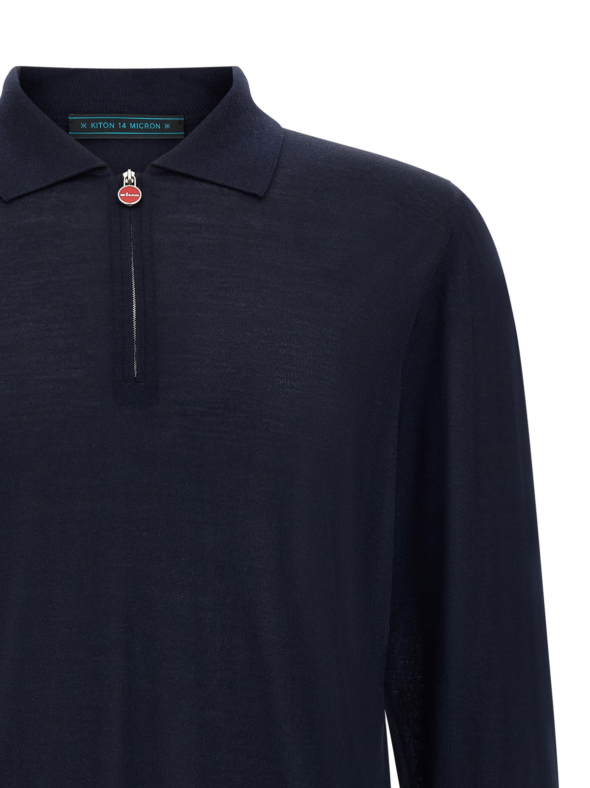KITON - Wool polo shirt 14 microns