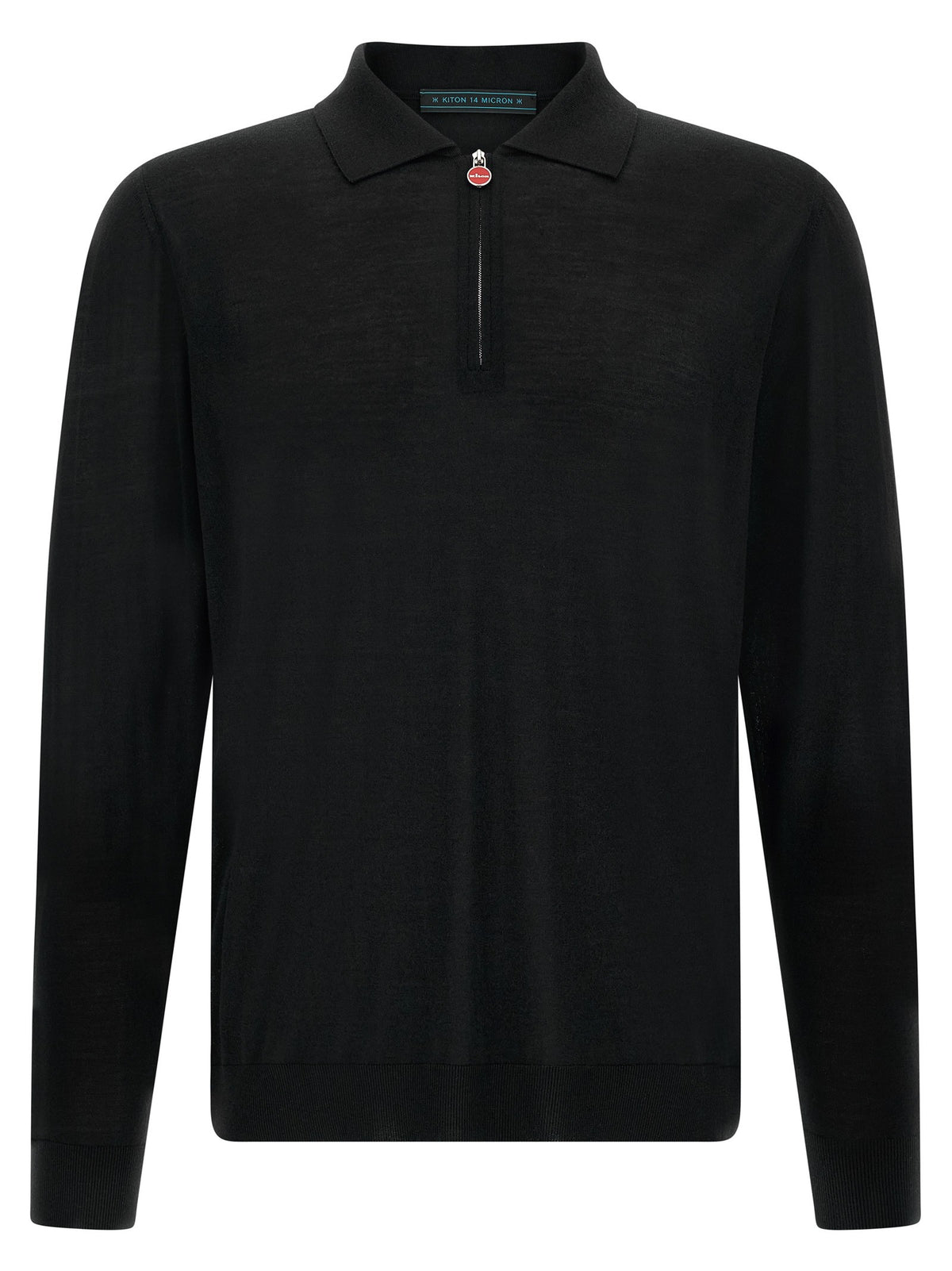 KITON - Wool polo shirt 14 microns