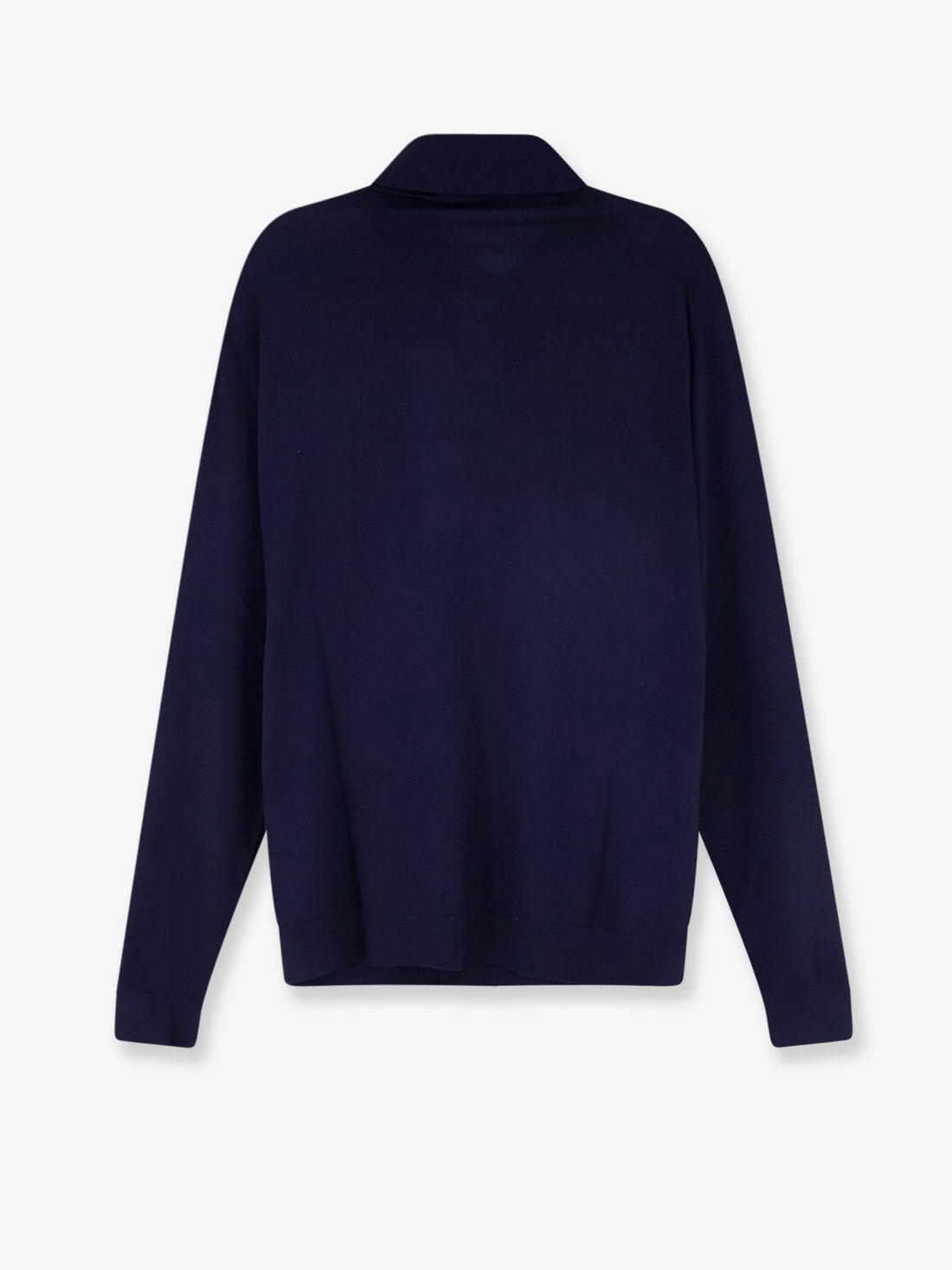 KITON CIRO PAONE - Wool polo shirt BLUNAVY