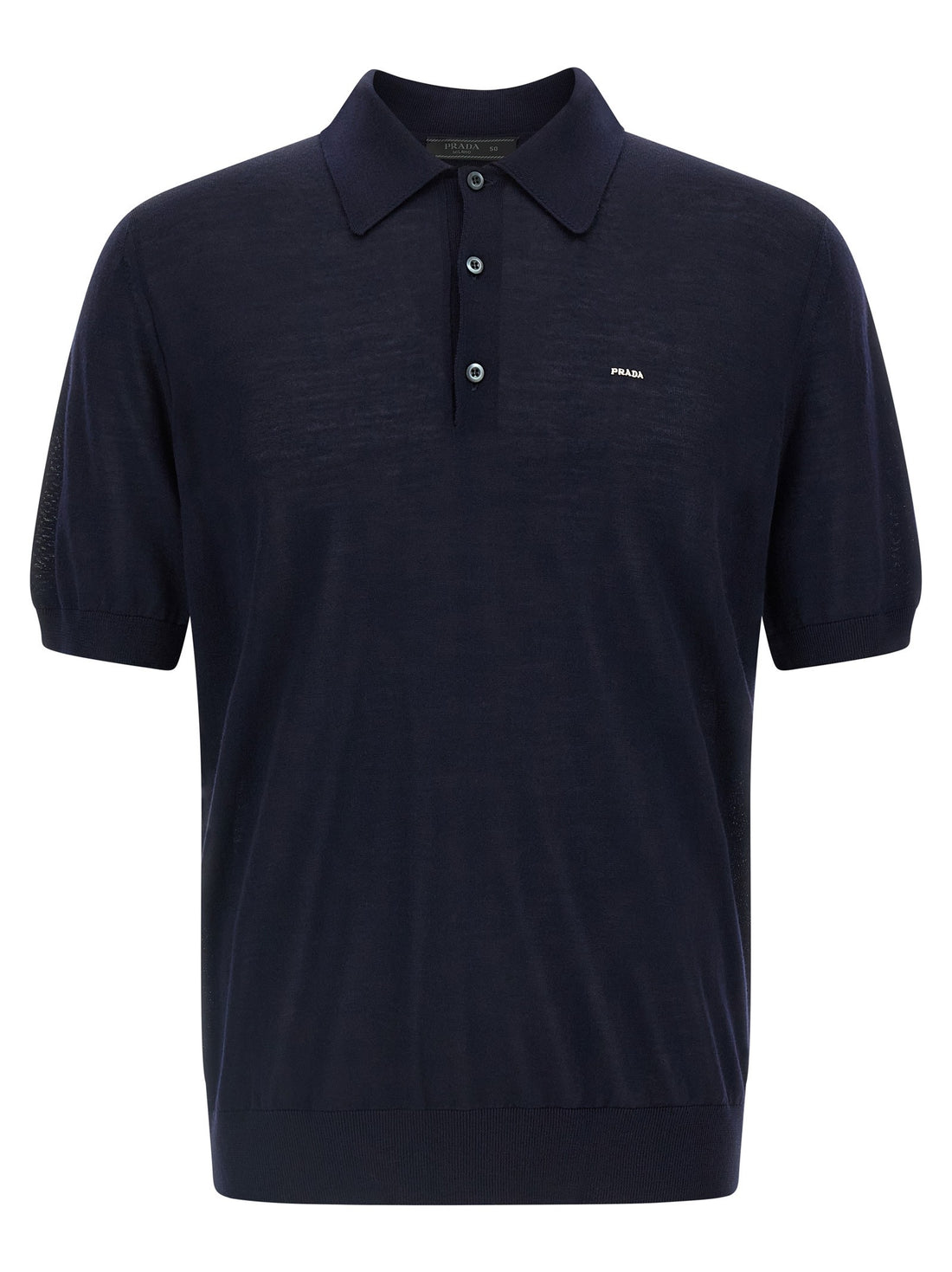 PRADA - Wool polo shirt Blue