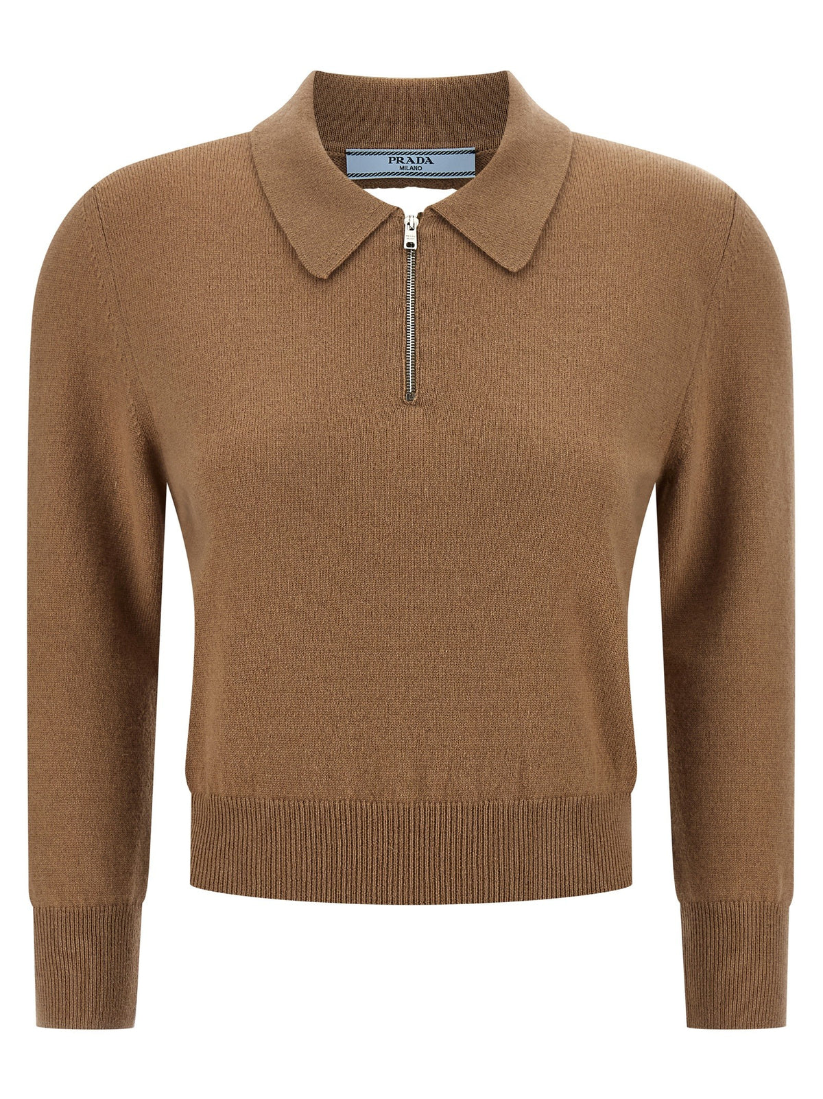 PRADA - Wool polo shirt beige