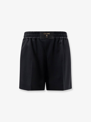 Celine Wool shorts with leather tag