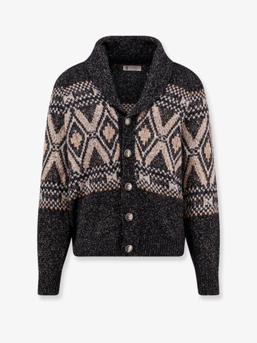 Wool, silk and cashmere cardigan