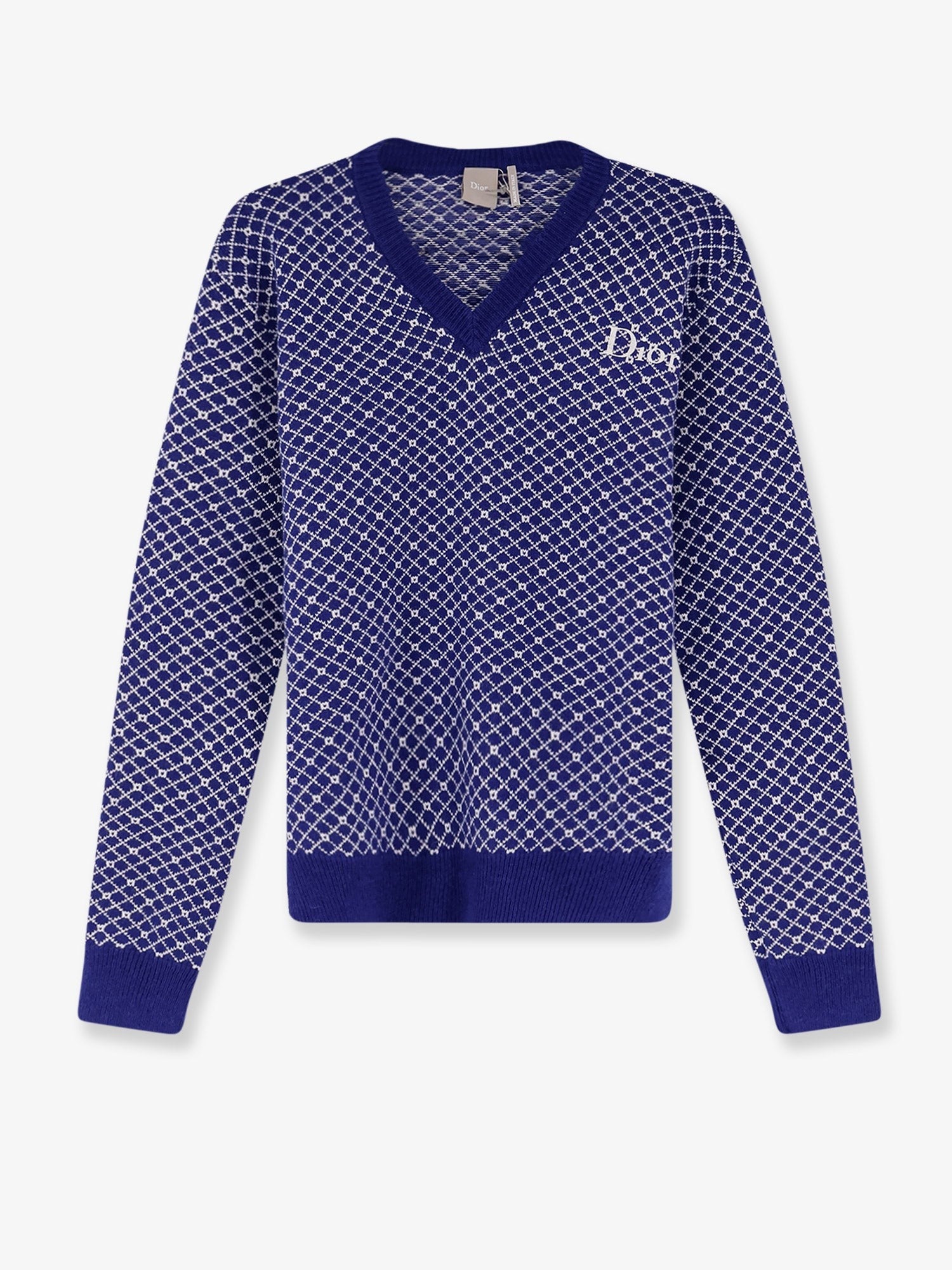 Dior - Wool sweater with bicolor pattern wool-sweater-with-bicolor-pattern_635bd5d3-ef91-4b0d-95fd-e20d4c1037e9