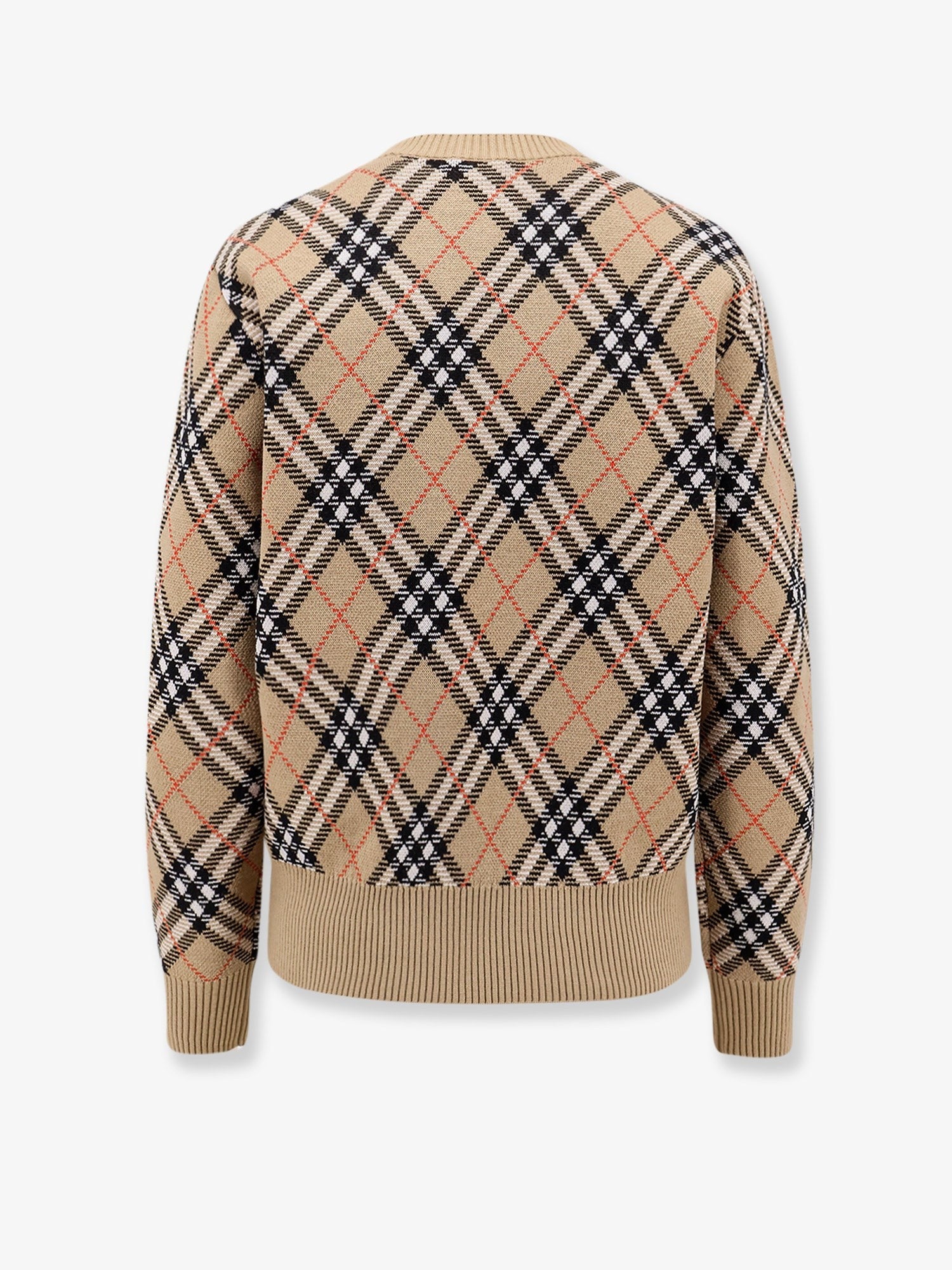 Wool sweater with Burberry Check motif