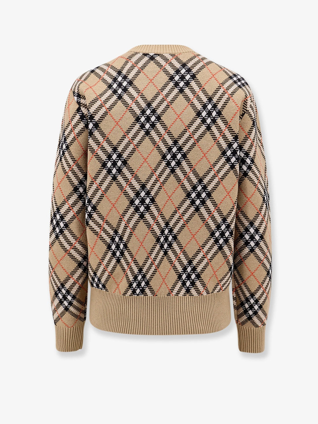 Wool sweater with Burberry Check motif