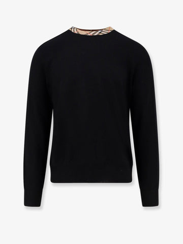 Wool sweater with Check profiles wool-sweater-with-check-profiles