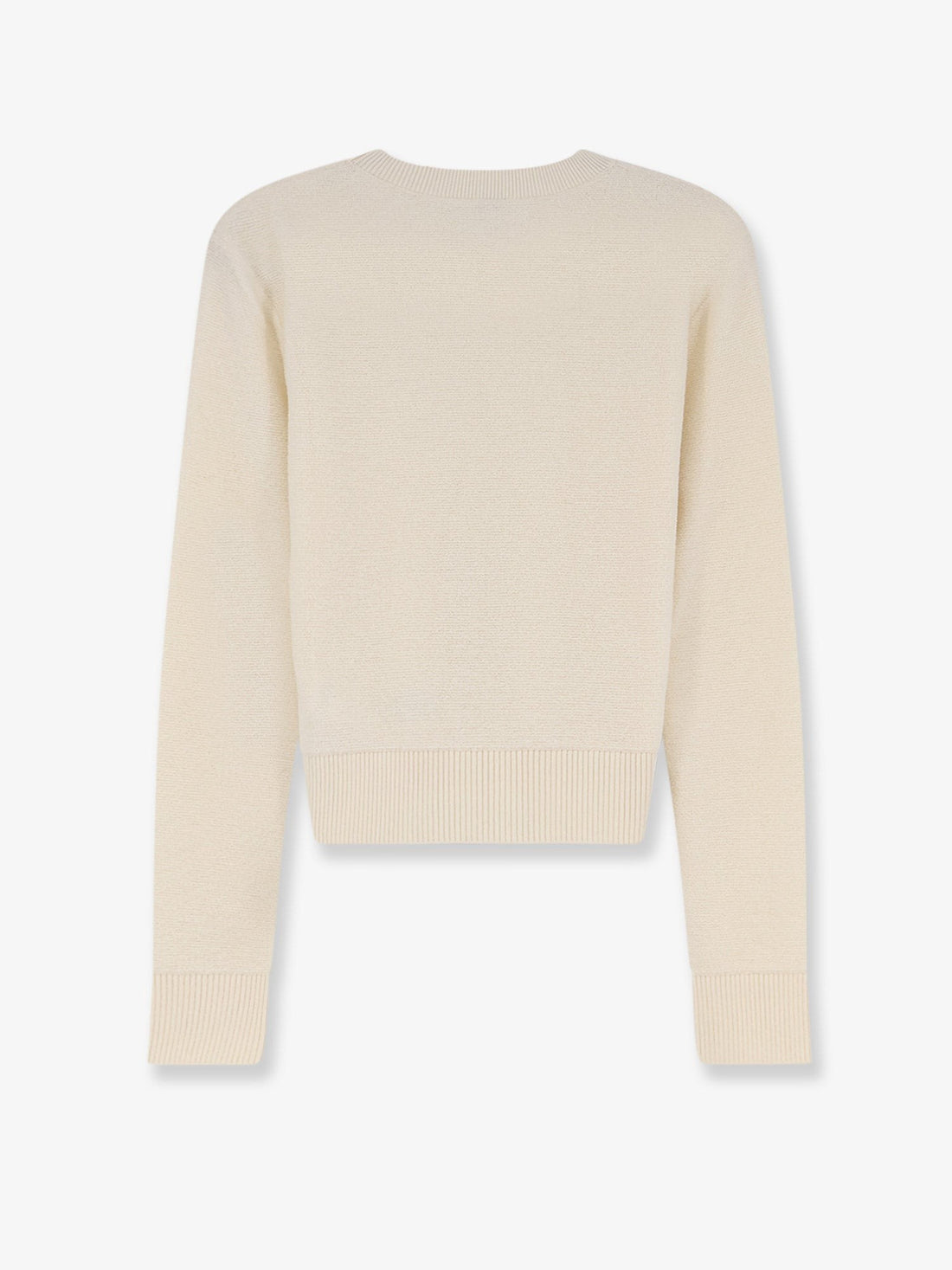 LOEWE - Wool sweater with contrasting embroidered logo on the bottom