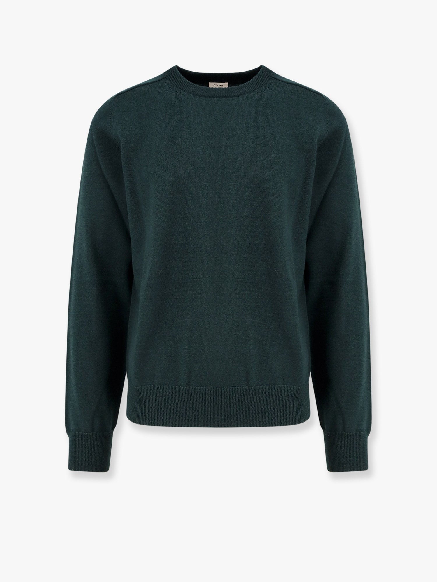 Wool sweater with embroidered logo on the front