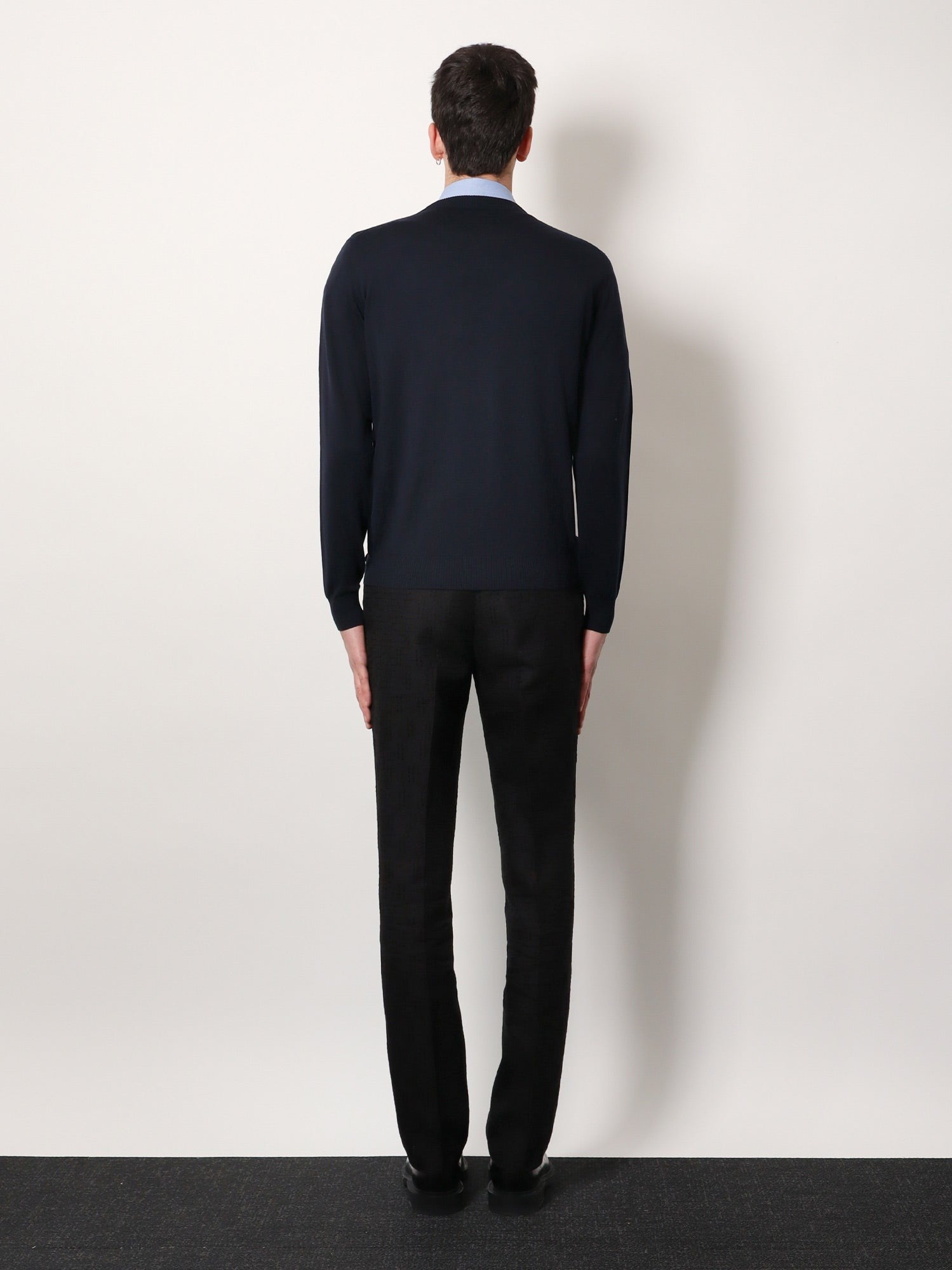 Wool sweater with ff metal logo