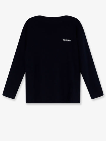 Miu Miu - Wool sweater with lettering logo
