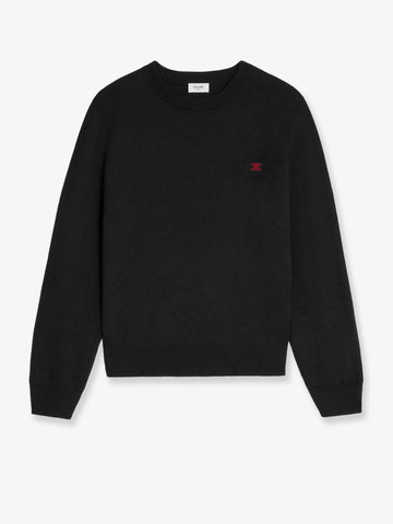 Celine Celine - Wool sweater with logo embroidery