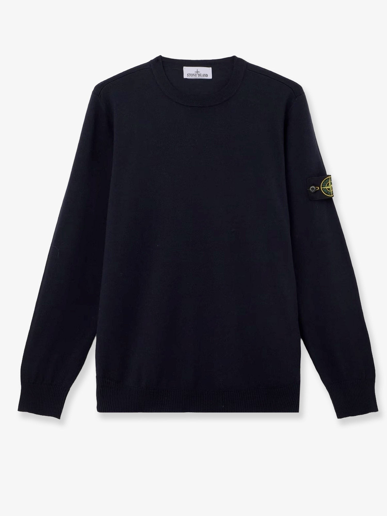 Stone Island - Wool sweater with side logo patch