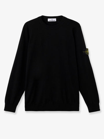Stone Island - Wool sweater with side logo patch