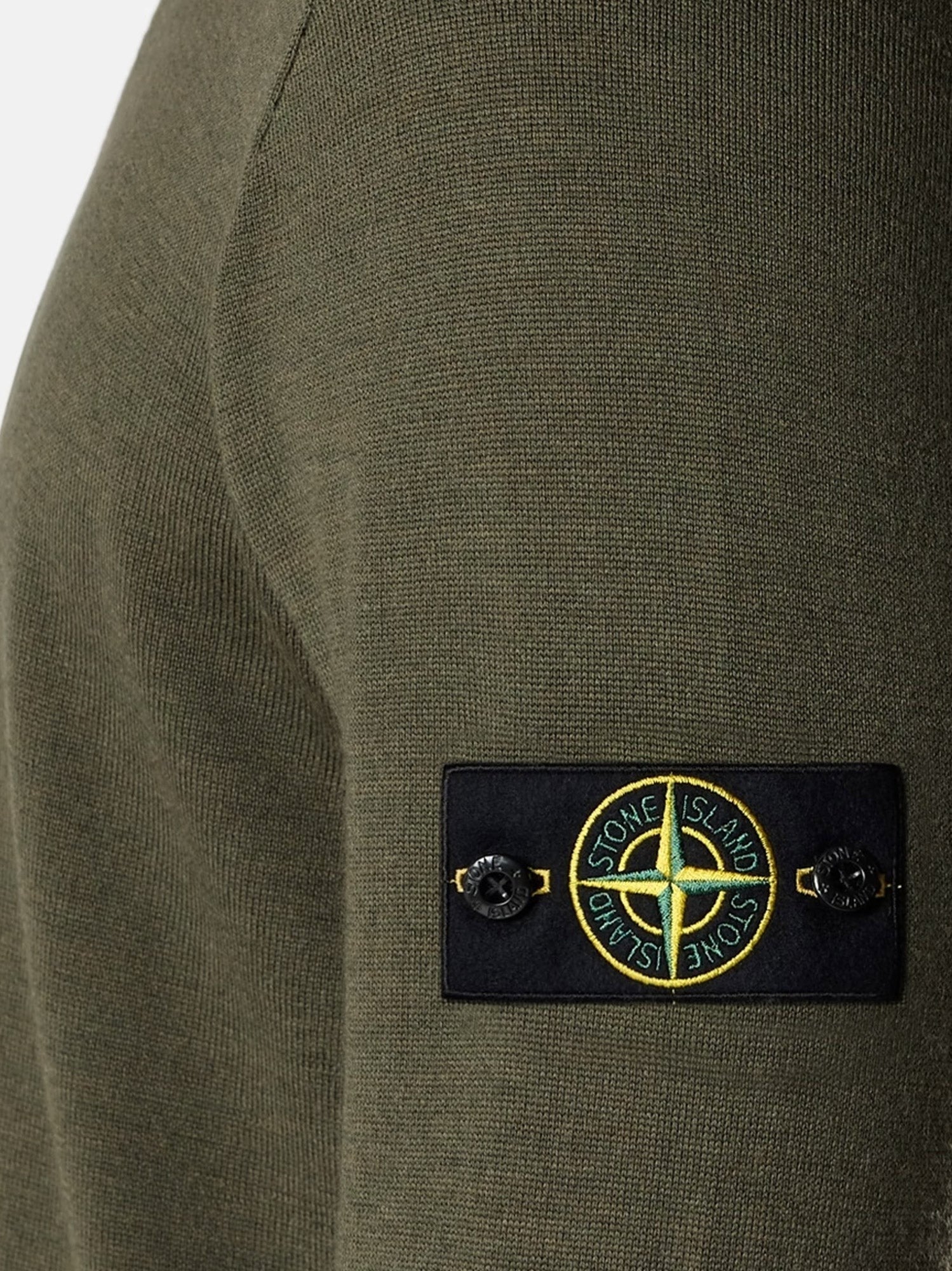 Stone Island - Wool sweater with side logo patch