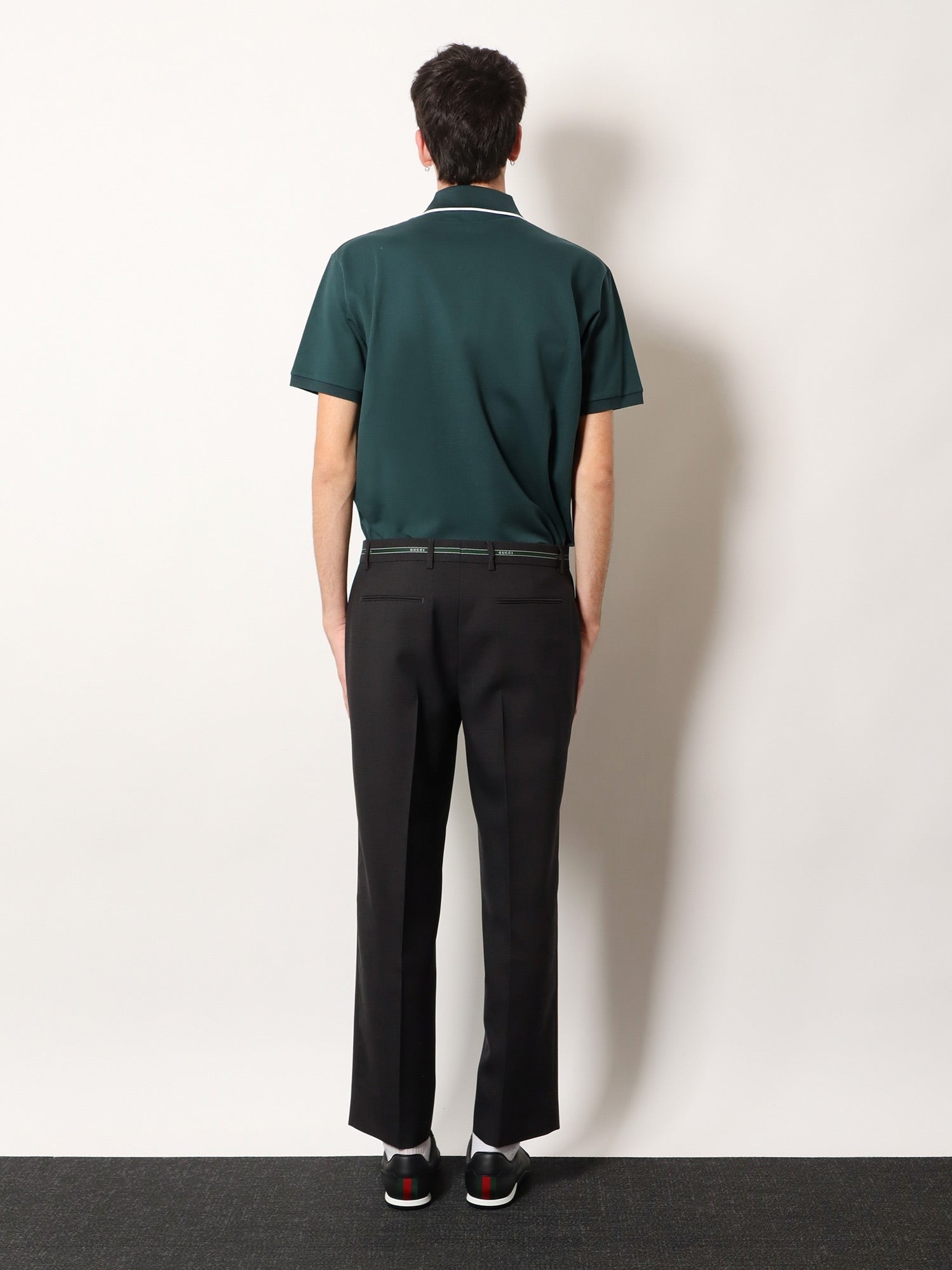 Wool trousers with Gucci detail