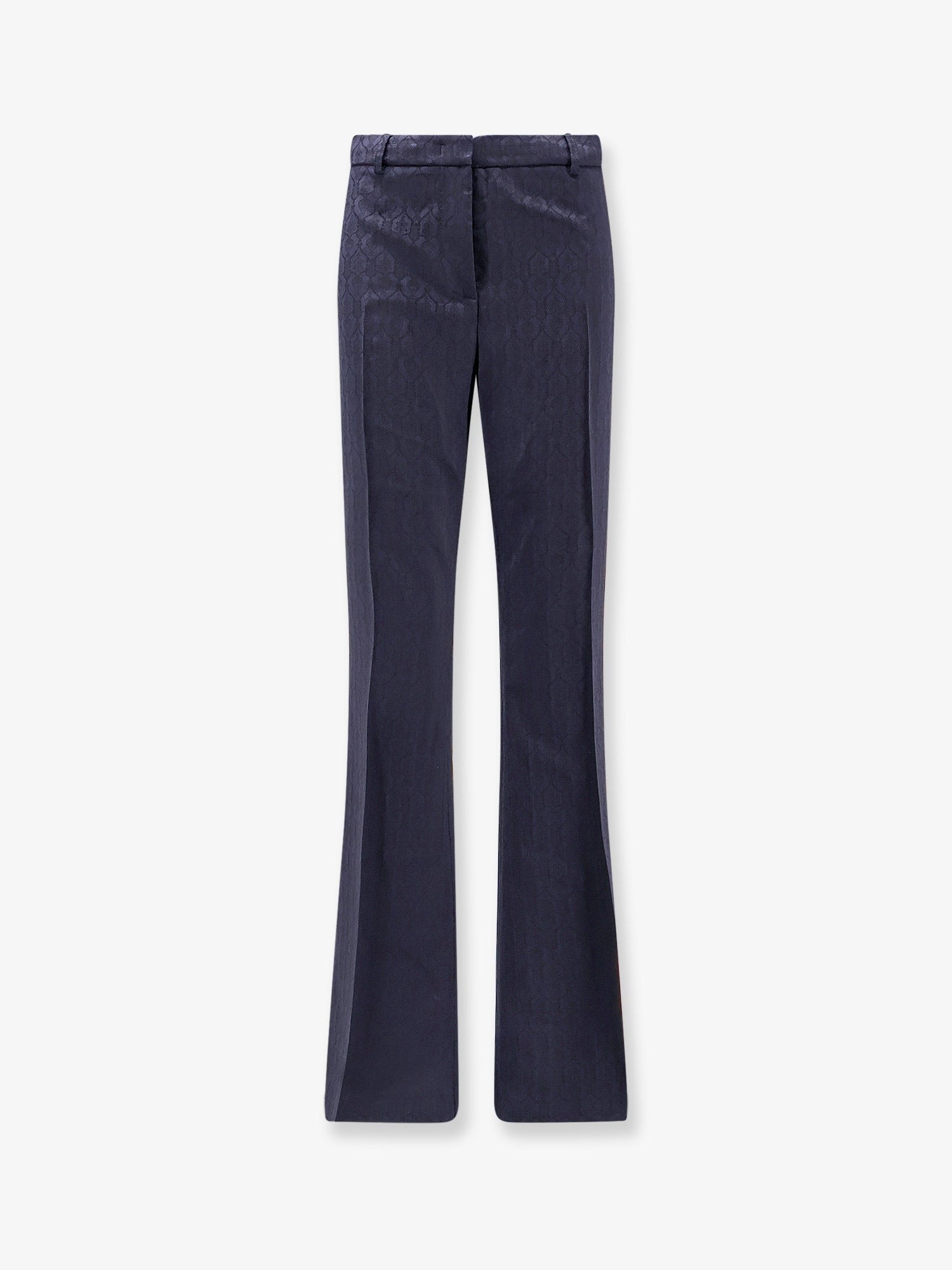Wool trousers with iconic motif