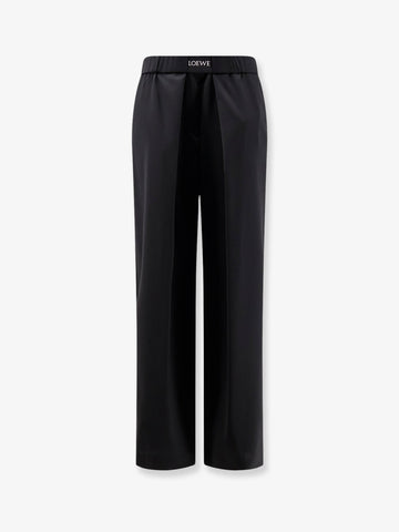 LOEWE - Wool trousers with Logo detail