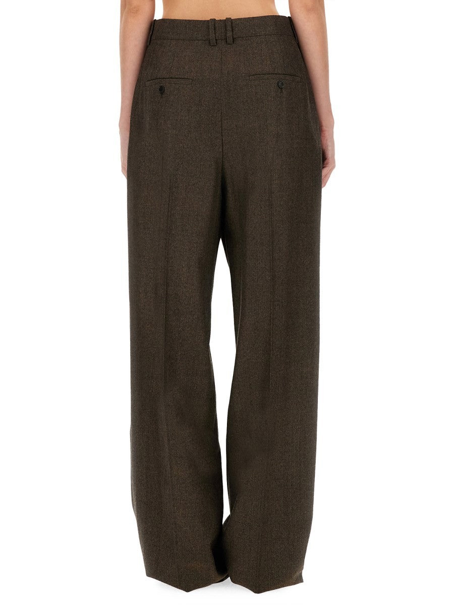 WOOL WIDE LEG PANTS