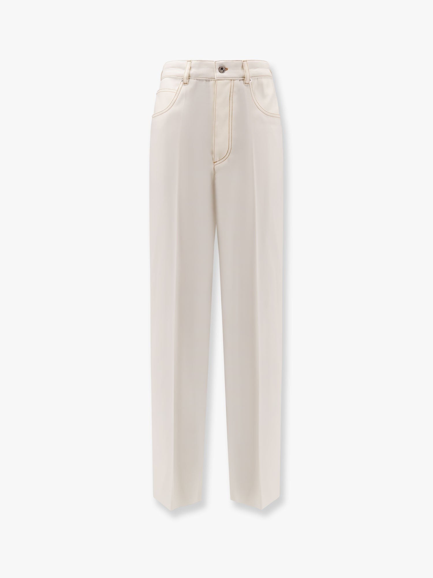 Wool wide leg trouser