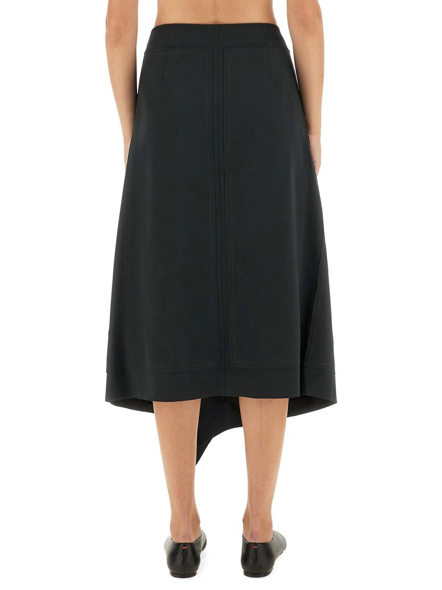 WOOL "WRAPPED" SKIRT