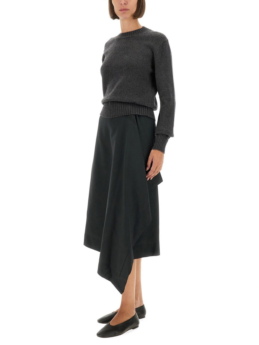 WOOL "WRAPPED" SKIRT