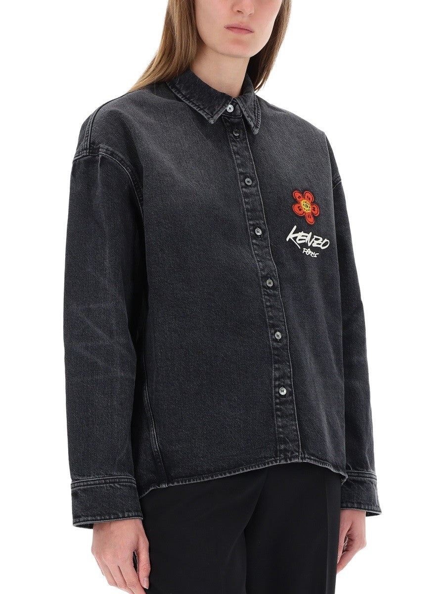 Kenzo Kenzo - "WORKWEAR" SHIRT WITH KENZO X FUTURA 2000 EMBROIDERY
