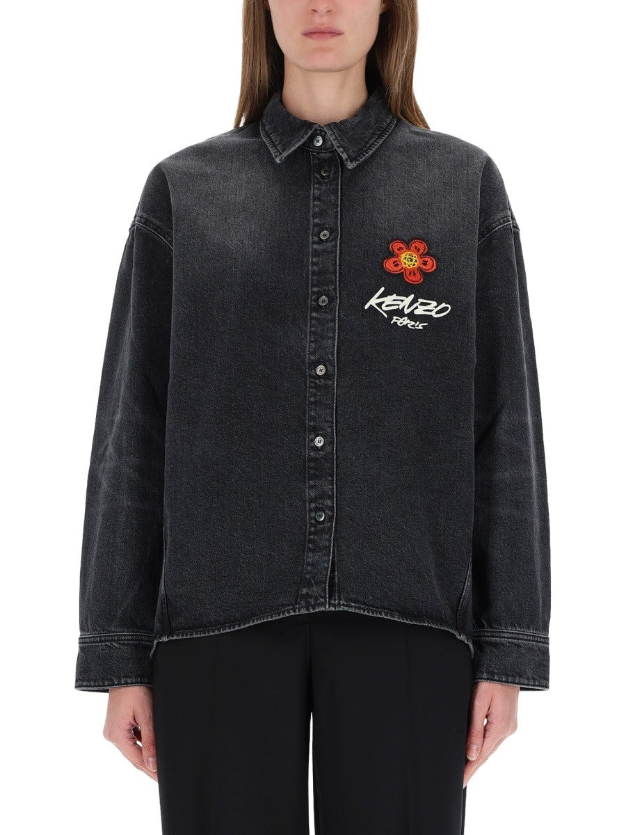 Kenzo Kenzo - "WORKWEAR" SHIRT WITH KENZO X FUTURA 2000 EMBROIDERY