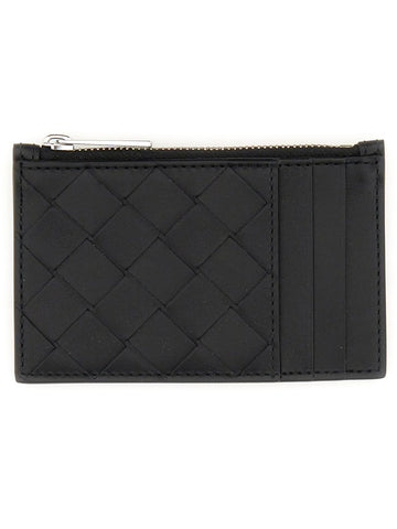 WOVEN CARD HOLDER WITH ZIPPER