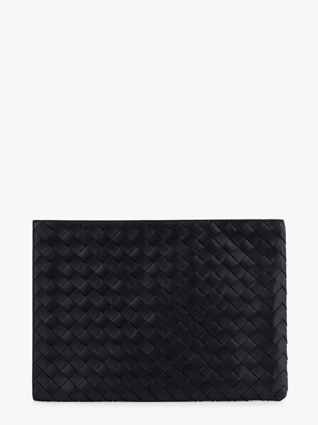 Woven leather pochette