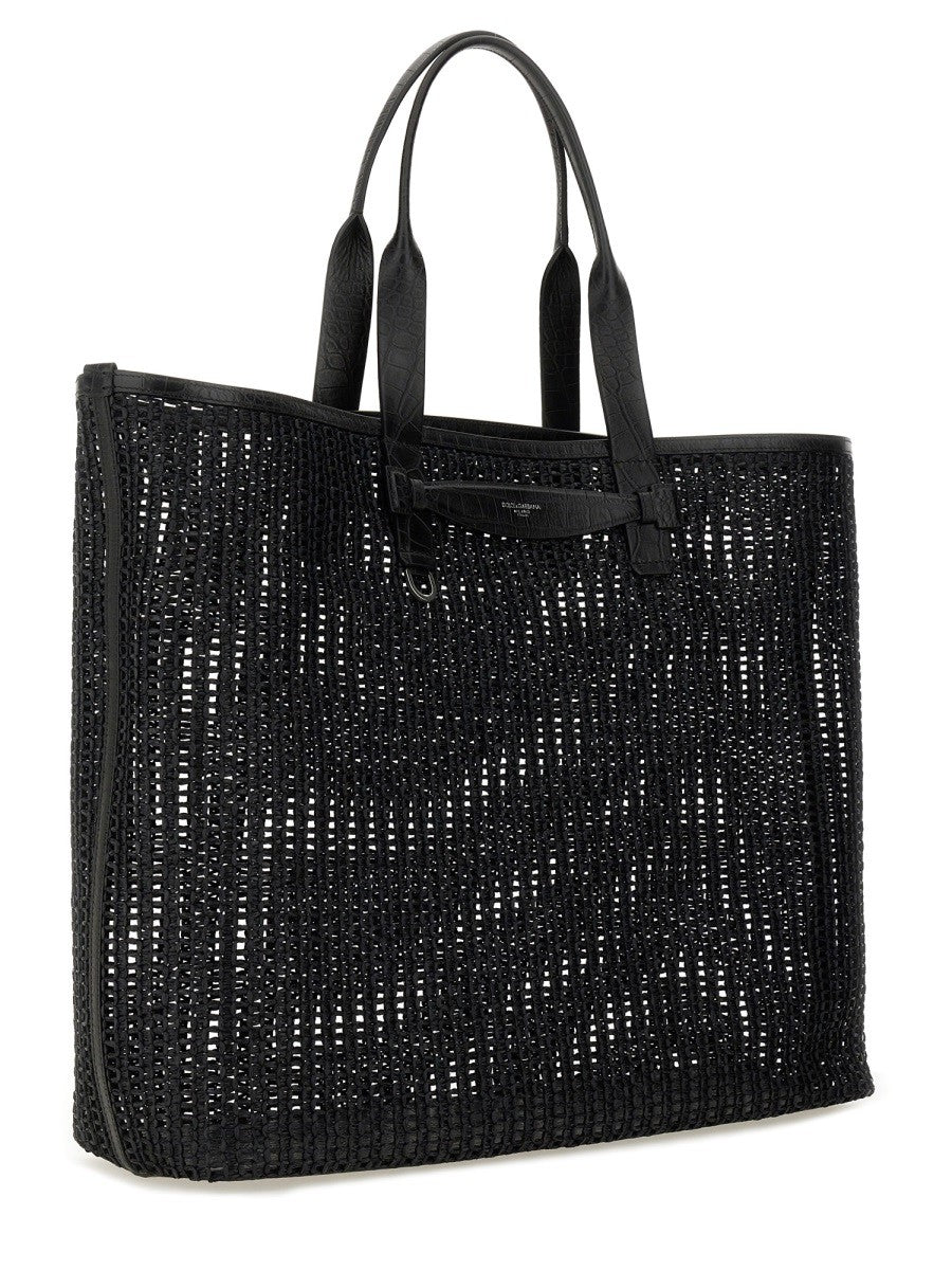 WOVEN MESH SHOPPING BAG
