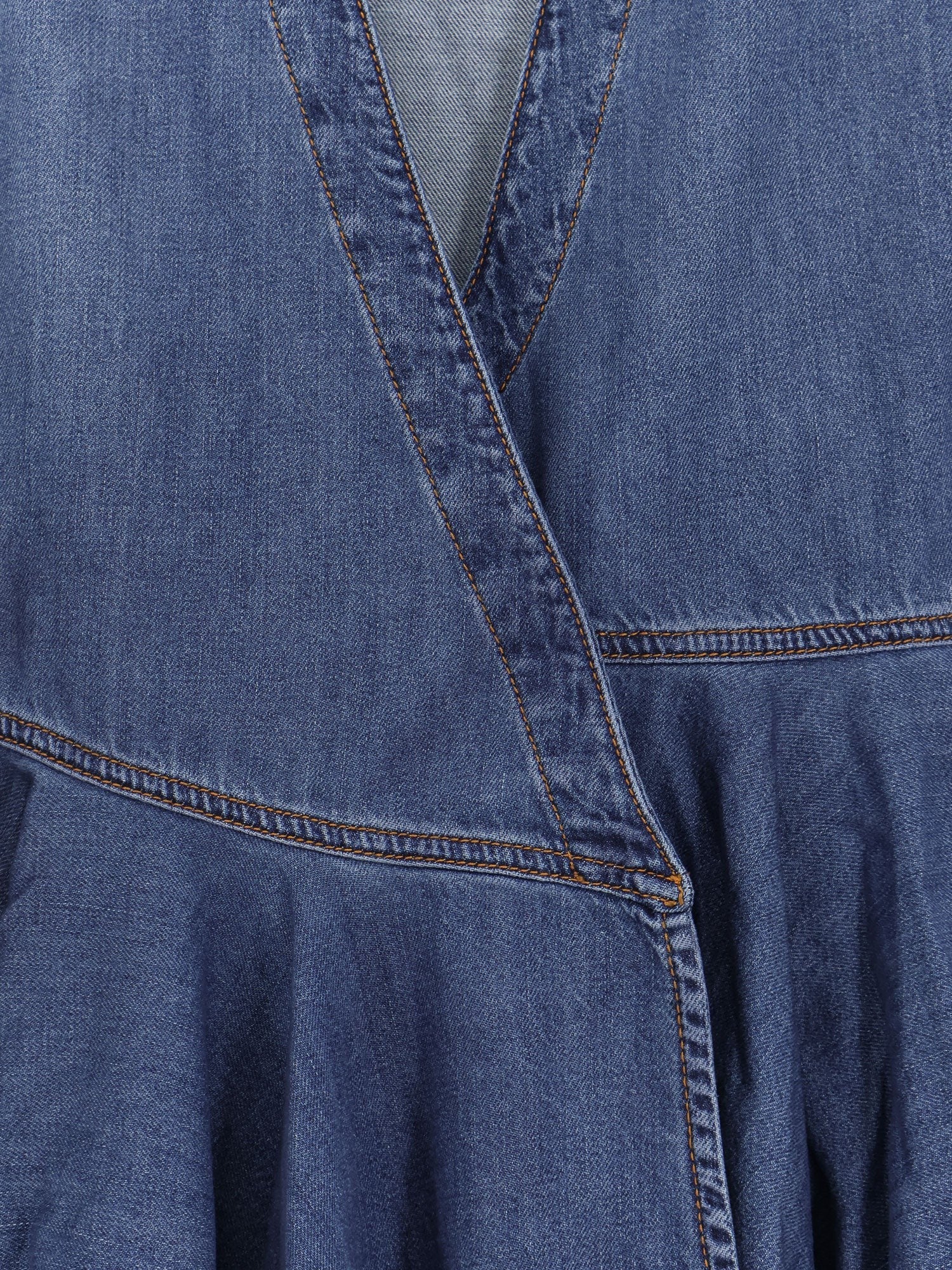 ALAIA - Wrap denim dress