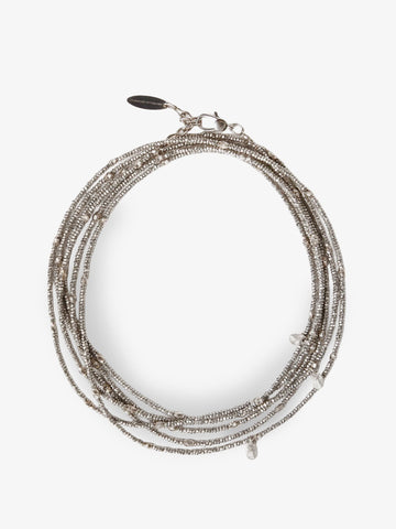 Brunello Cucinelli - Wrap hematite and 925 Sterling silver bracelet wrap-hematite-and-925-sterling-silver-bracelet