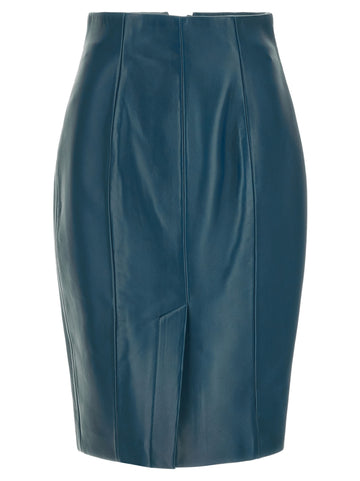 Balmain - XL zip skirt Blue