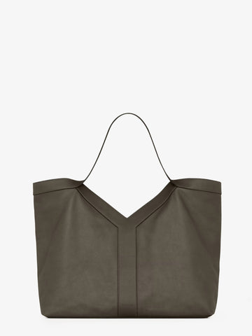 Y Oversize leather tote bag