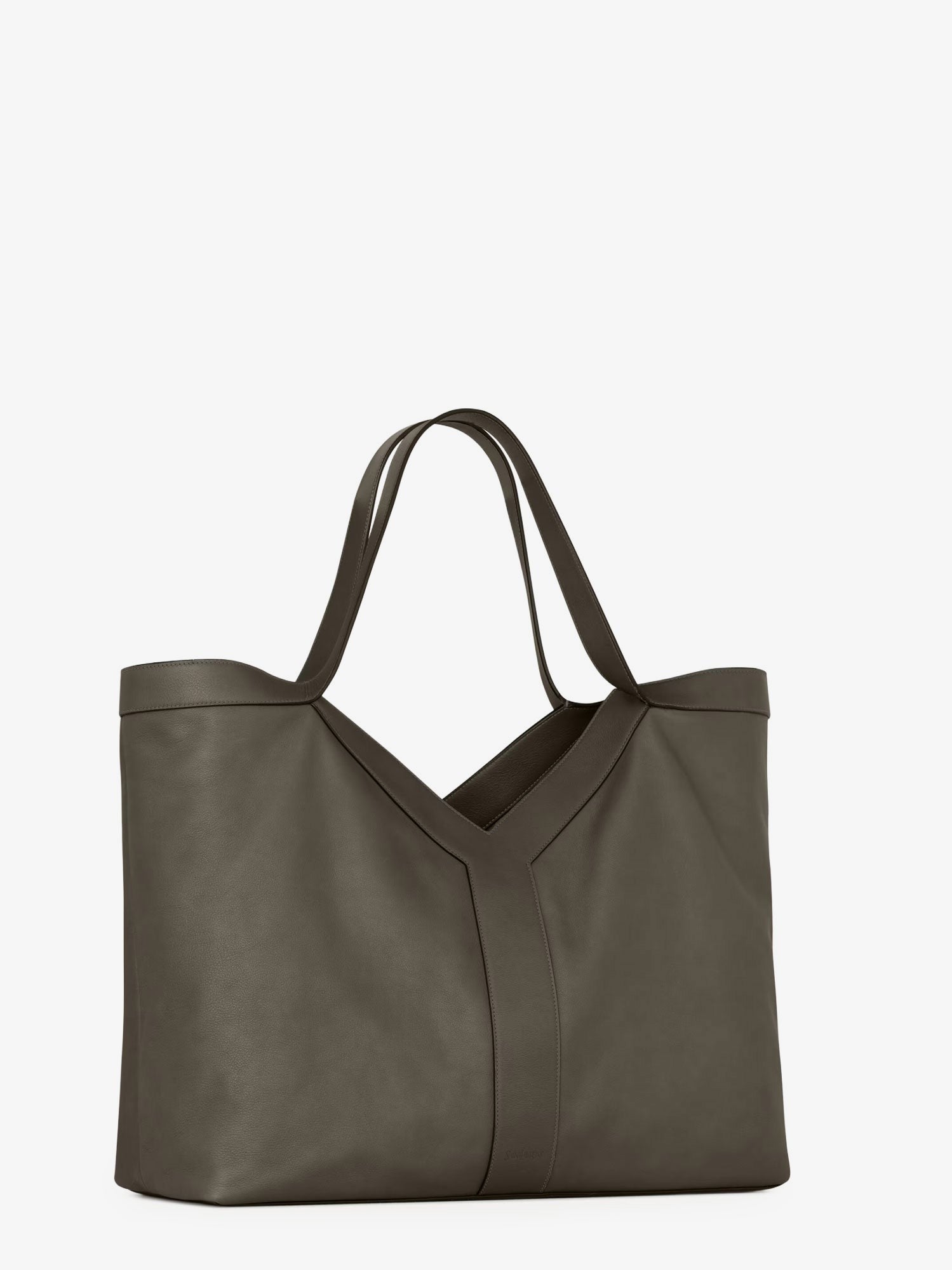 Y Oversize leather tote bag