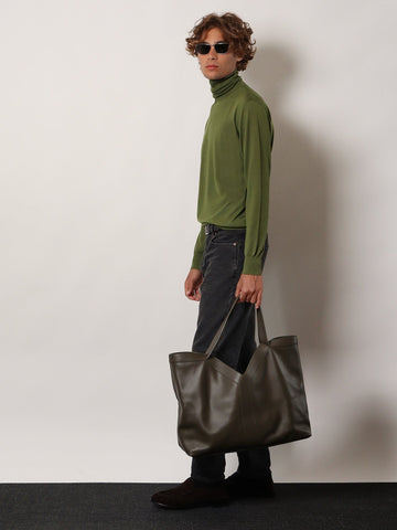 Saint Laurent - Y Oversize leather tote bag