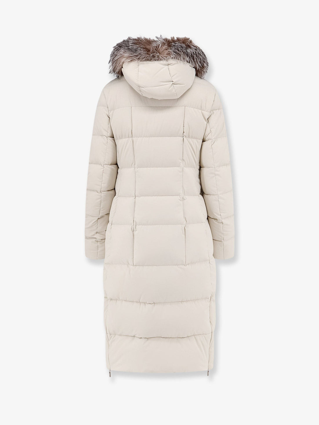 Moorer - Zagar-Kn water-repellent stretch fabric long down coat Ivory
