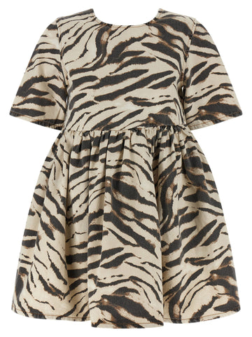 GANNI - 'Zebra Denim' dress