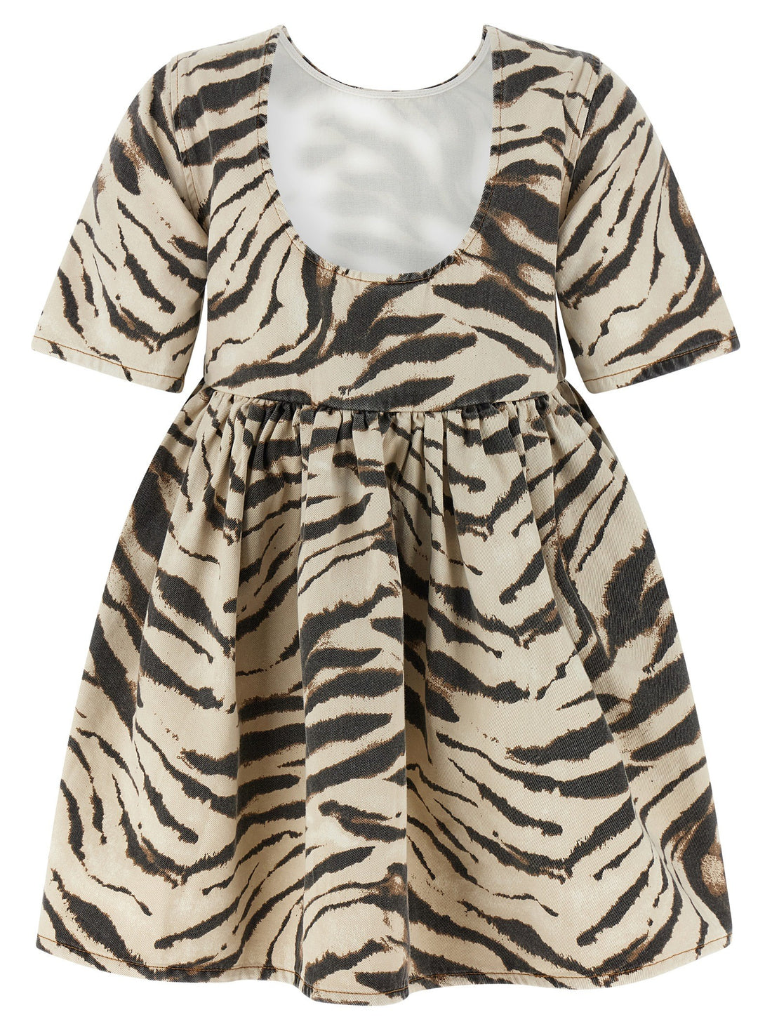 GANNI - 'Zebra Denim' dress MULTICOLOR