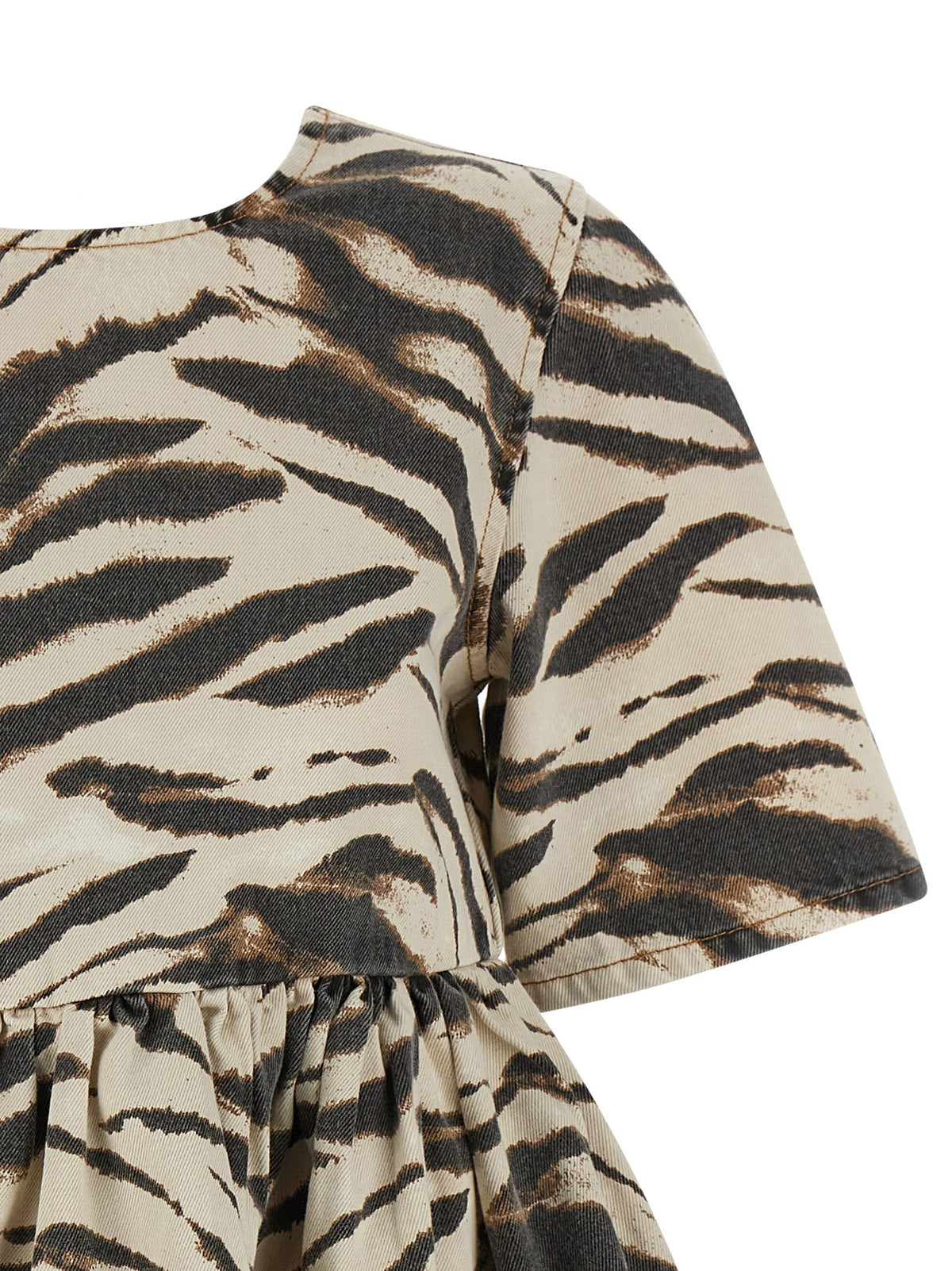 GANNI - 'Zebra Denim' dress