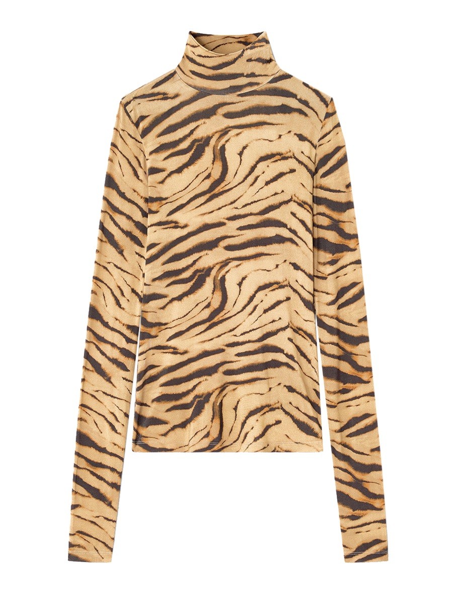 GANNI - "ZEBRA" PRINT TOP zebra-print-top