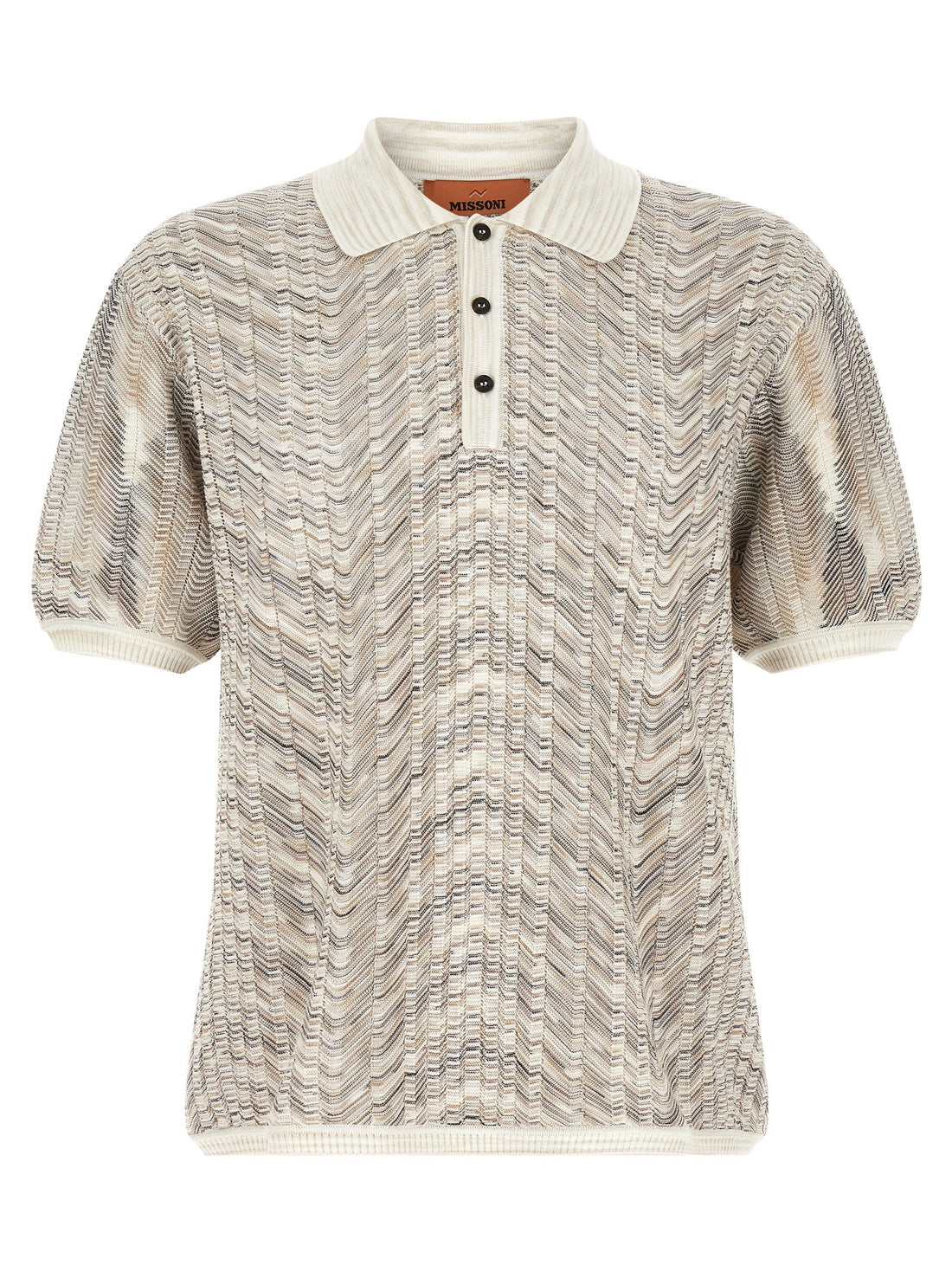 Missoni - 'zig-zag' knit polo shirt MULTICOLOR