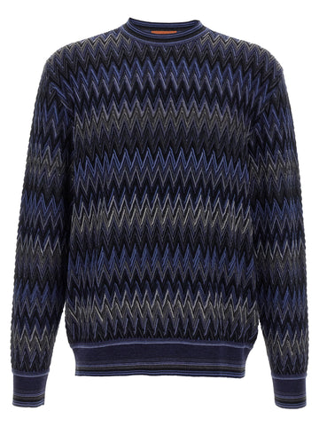 Missoni - Zigzag pattern sweater Blue 50 IT