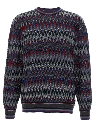 Missoni - Zigzag pattern sweater Blue 50 IT