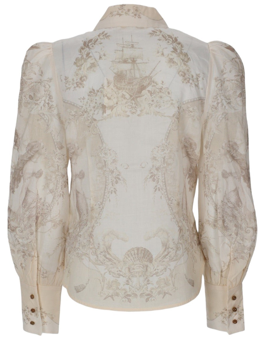 ZIMMERMANN - Printed Shirt - Ivory zimmermann-printed-shirt-ivory-back-jpg
