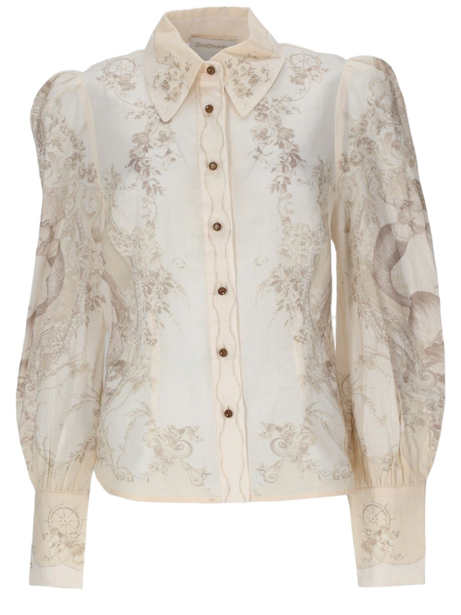 ZIMMERMANN - Printed Shirt - Ivory zimmermann-printed-shirt-ivory-front-jpg