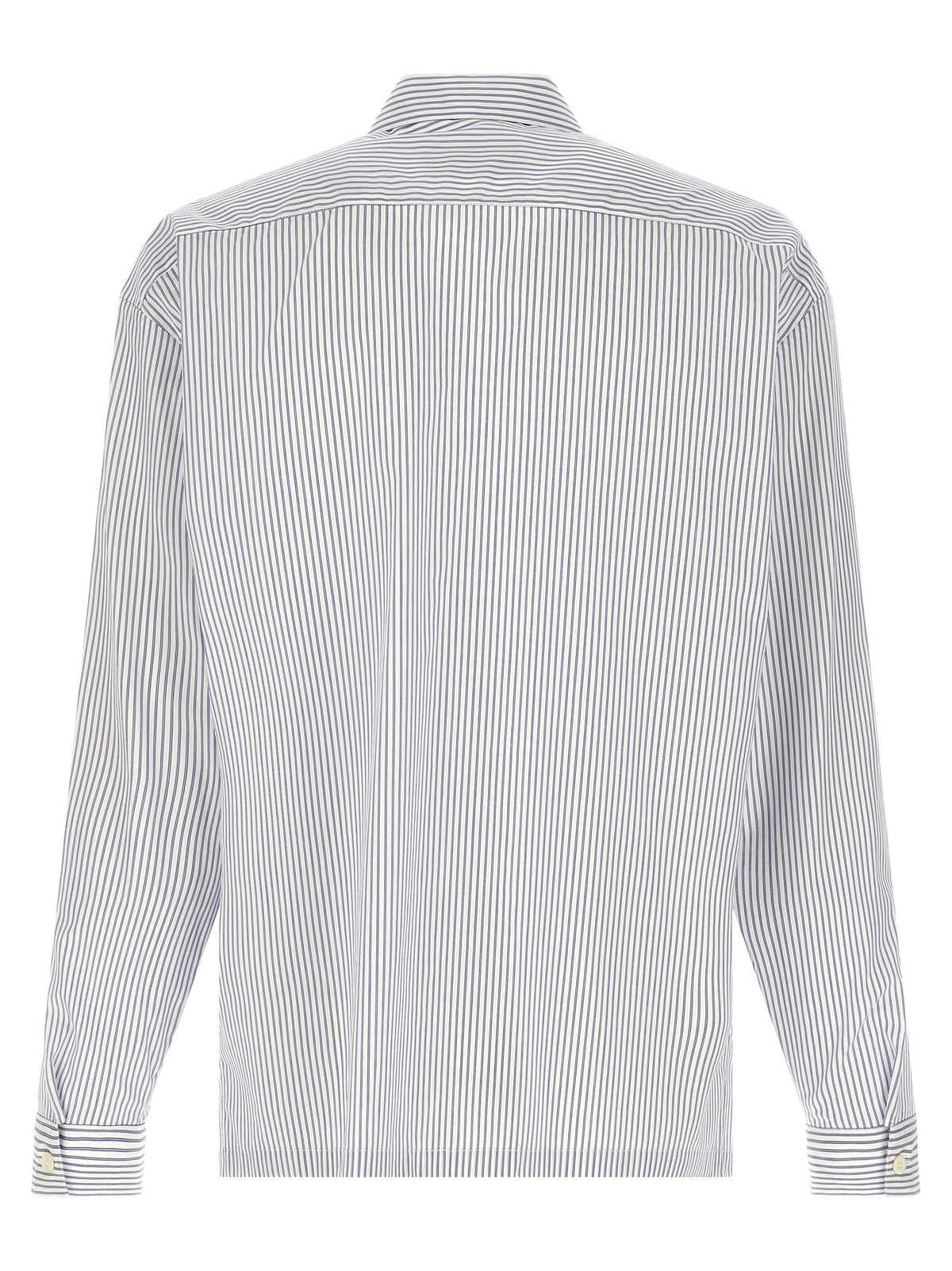 PRADA - Zip striped shirt