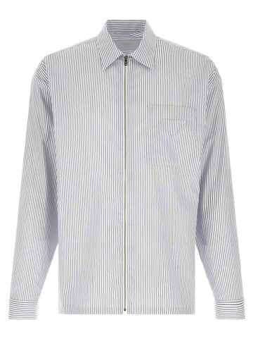 PRADA - Zip striped shirt Blue XL