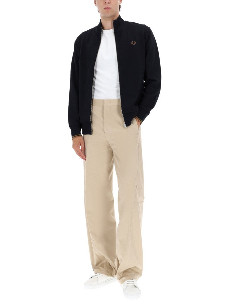 ZIPPERED SWEATSHIRT WITH LOGO